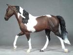 model horse resin miriam painted white  pine equine